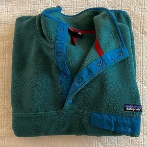 Patagonia synchilla fleece pullover forest green